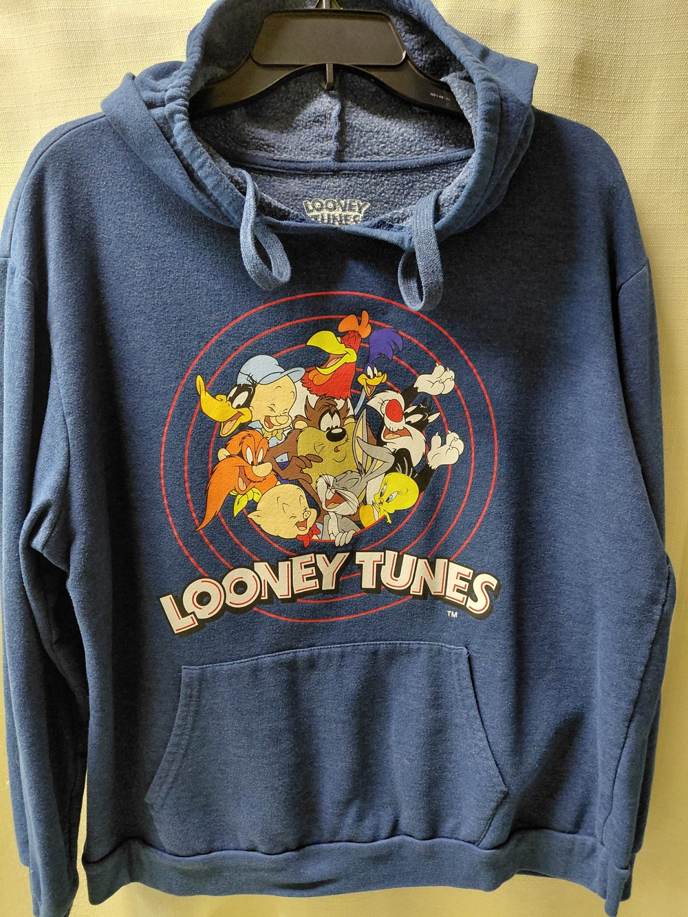 Looney Tunes Navy Blue Graphic Pullover Hoodie